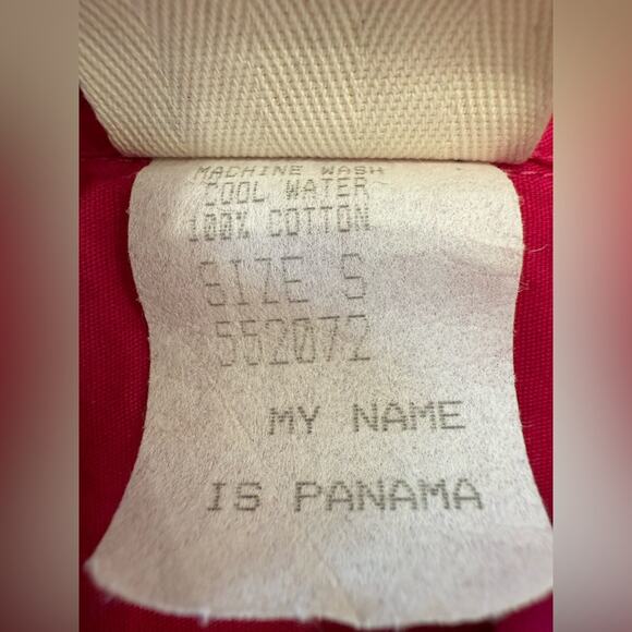 Vintage My Name Is Panama Pink Neon Abstract Embroidered Button Front Shirt Sm - Picture 5 of 8